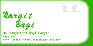 margit bagi business card